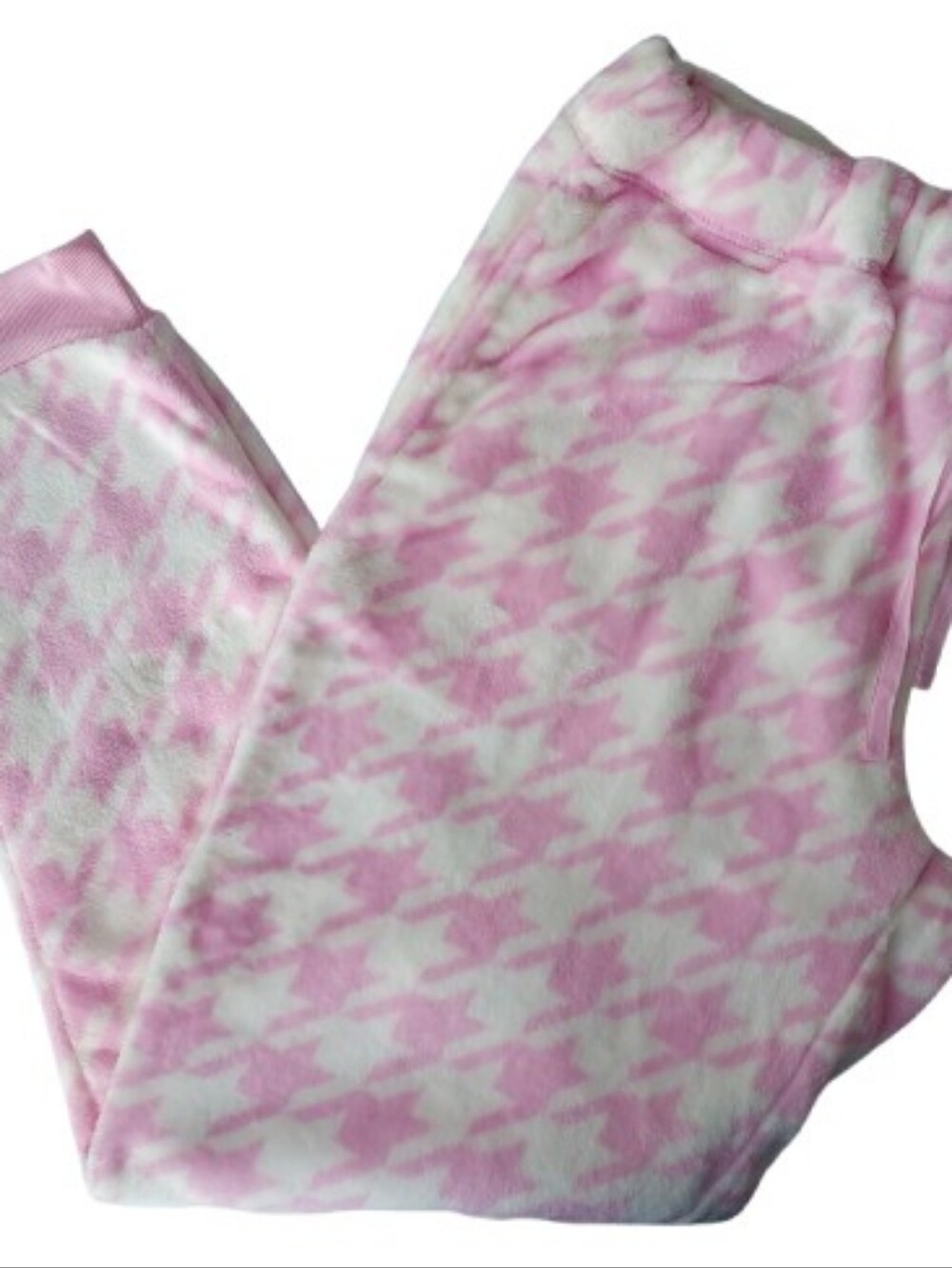 Joyspun Plush Pink White Drawstring Pajama Jogger Lounge Pant Size XL NEW NWT - Picture 3 of 11